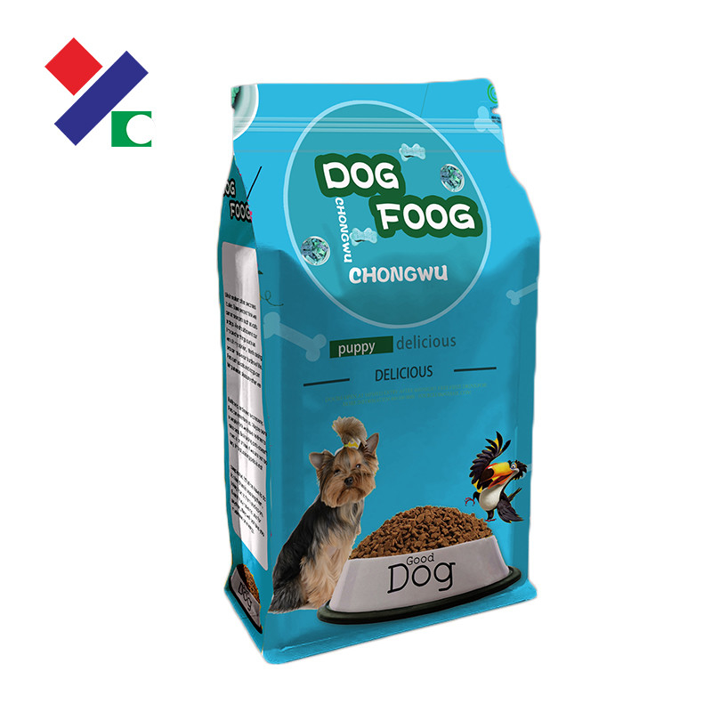Printed Pet Food Packaging Bag 30microns Gravure Printing Reusable 2 Kg Stand Up Pouch
